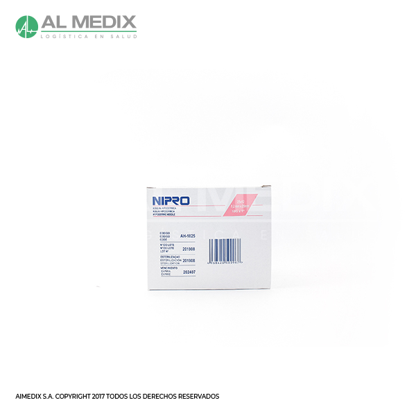 Aguja Hipodérmica Nipro 18GX1in